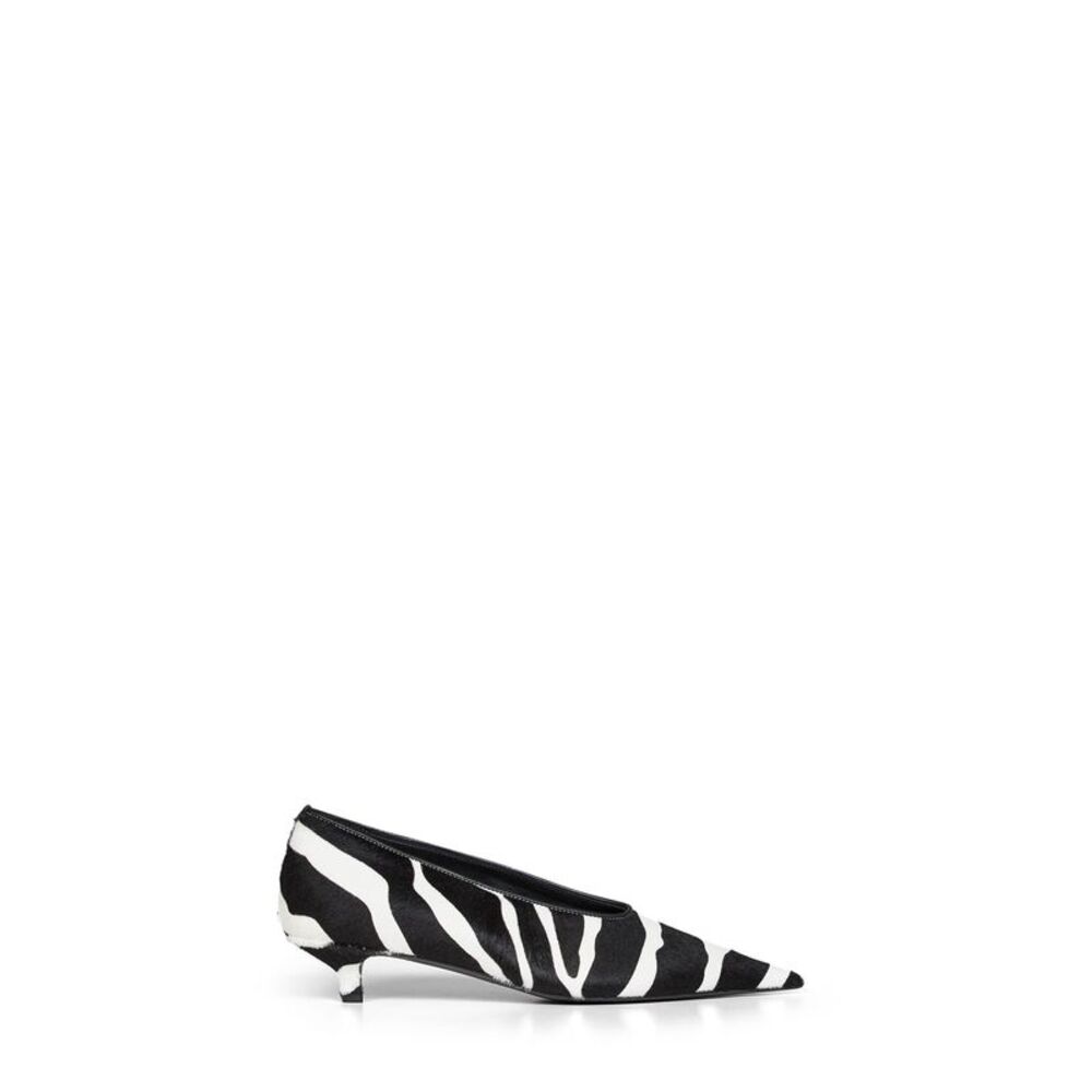 Toteme Women Zebra-Print Pony Hair Sharp Kitten-Heel Pumps